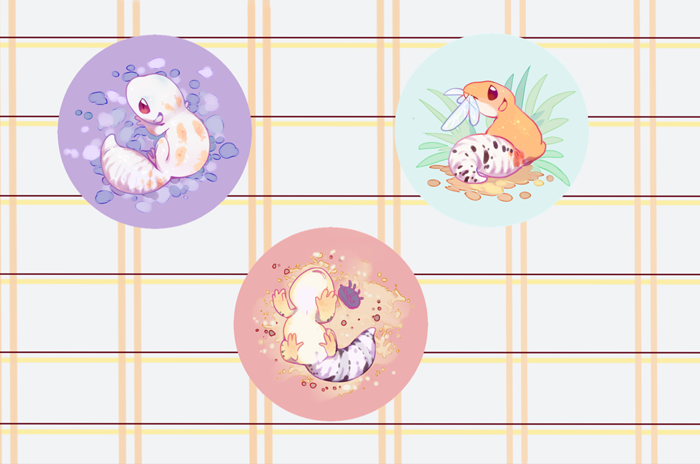 Leopard Gecko buttons