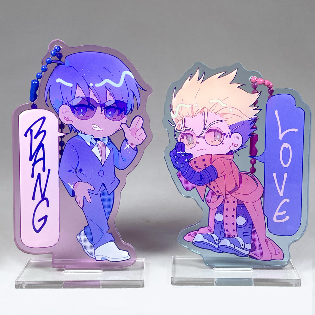 Vash and Wolfwood Standee Charms